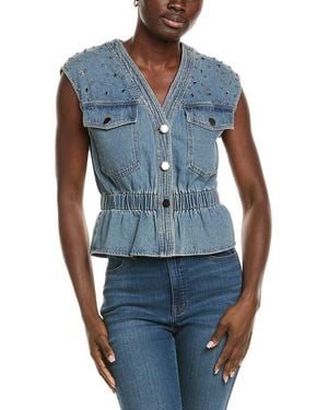 Gracia Denim Vest - Blue