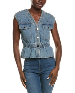 Gracia Denim Vest - Blue