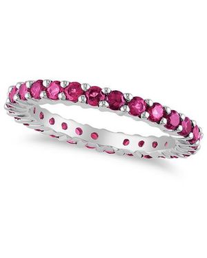 Diamond Select Cuts 14K 1.40 Ct. Tw. Rhodolite Eternity Ring - Pink