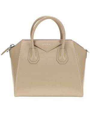Givenchy Antigona Small Leather Handbag - Natural