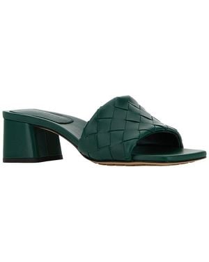 Bottega Veneta Parco Leather Sandal - Green