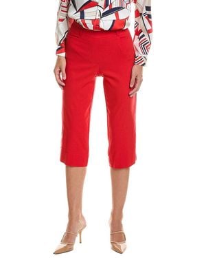 Jones New York Cropped Wide Leg Pedal Pusher Pant - Red