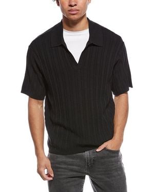 FRAME Frame Silk-Blend Polo Jumper - Black