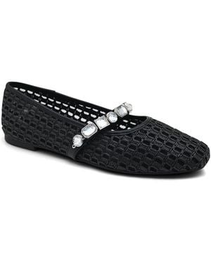 Kenneth Cole Zeta Maj Raffia Flat - Black