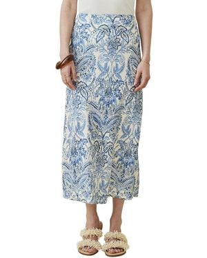 J.McLaughlin J. Mclaughlin Adelyn Silk-Blend Skirt - Blue