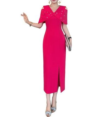 BRC By BURRYCO Short Sleeve Midi Dress - Pink