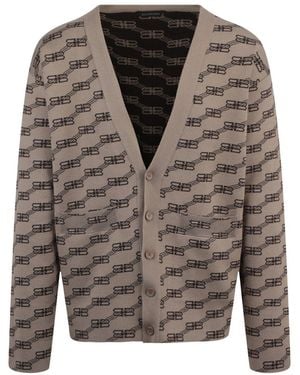 Balenciaga Wool-Blend Jumper - Grey
