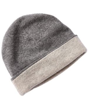 Forte Cashmere Reversible Jersey Cashmere Skull Cap - Grey