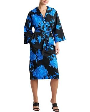 Natori Kimona Shirt Dress - Blue