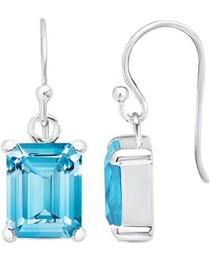 MaxColor 6.00 Ct. Tw. Topaz Dangle Earrings - Blue