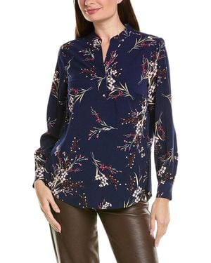 Jones New York Half Placket Popover - Blue