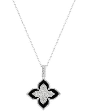 Suzy Levian CZ Jewelry Suzy Levian Cz Clover Pendant - White