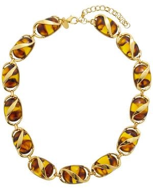 Kenneth Jay Lane Plated Collar Necklace - Metallic