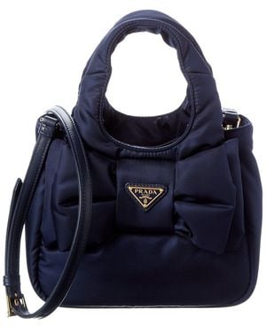 Prada Padded Re-Nylon Mini Tote - Blue