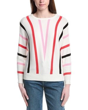 Tahari Dolman Sleeve Rib Pullover - Red