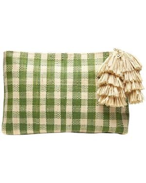 Mar Y Sol Hazel Raffia Clutch - Metallic