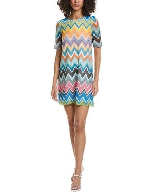 Missoni Mesh Shift Dress - Blue