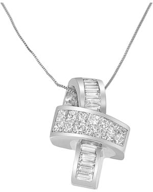 Haus of Brilliance 14K 1.95 Ct. Tw. Diamond Pendant Necklace - Metallic