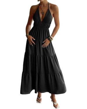 Luna Tuccini Maxi Dress - Black