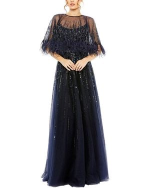 Mac Duggal Embellished A-Line Dress - Blue
