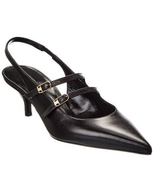 Celine Judy Leather Slingback Pump - Black