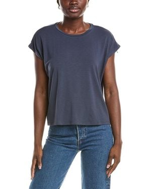 Eileen Fisher Crewneck Boxy Top - Blue