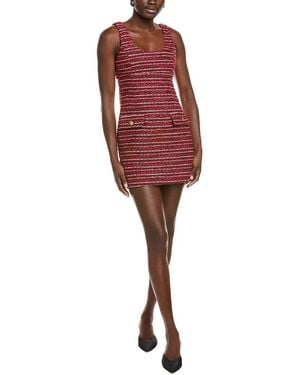 Endless Rose Tweed Wool-Blend Mini Dress - Red
