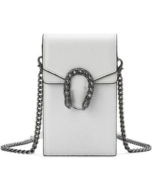 Tiffany & Fred Paris Leather Phone Crossbody - White