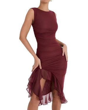 LOEY Midi Dress - Red