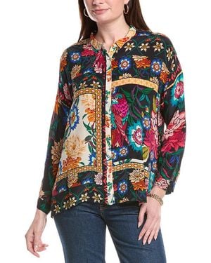 Johnny Was Petite Audrey Silk Shirt - Multicolor
