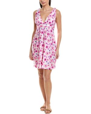 Carmen Marc Valvo Draped Cover-Up Dress - Red