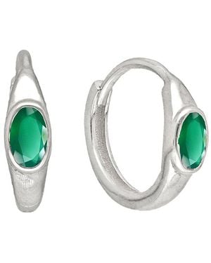 TIRAMISU 0.60 Ct. Tw. Onyx Huggie Earrings - Green