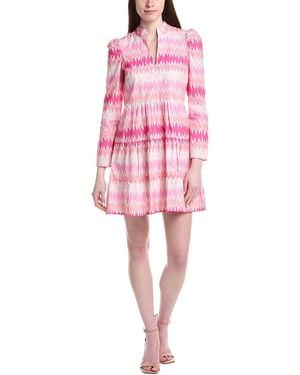 Sail To Sable Long Sleeve Tiered Dress - Pink