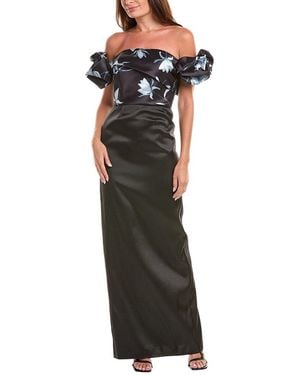 Rene Ruiz Off-Shoulder Gown - Black