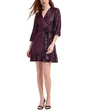 Draper James Jordan Long Sleeve Wrap Dress - Purple