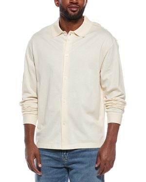 FRAME Button Down Pique Shirt - White