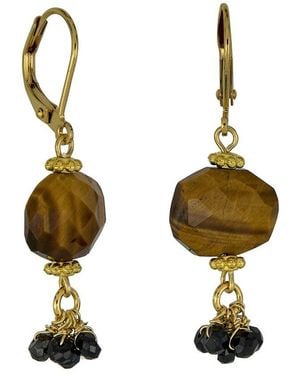 Rachel Reinhardt Jewelry Gemstone Cluster Earrings - Metallic