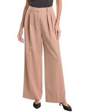 Kenneth Cole Pleated High-Rise Pant - Gray