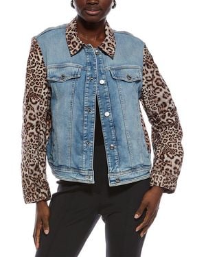 Marc Cain Mixed Media Jacket - Blue