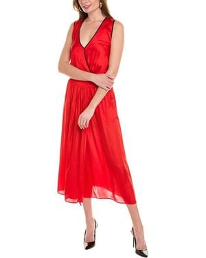The Kooples Surplice Faux Wrap Dress - Red