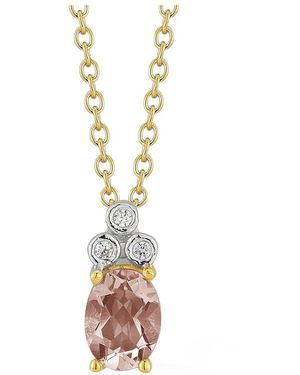 Reiss 14k 1.22 Ct. Tw. Diamond & Smokey Topaz Necklace - Metallic