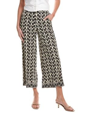 Max Studio Pull-On Crop Wide Leg Pant - Multicolor