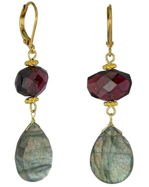 Rachel Reinhardt Jewelry Gemstone Teardrop Earrings - Green