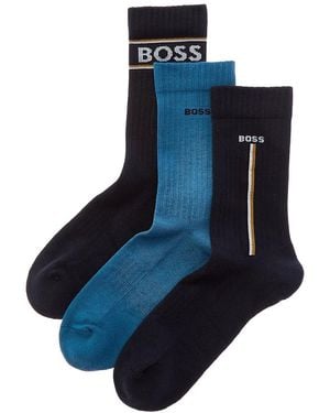 BOSS Boss Set Of 3 Sock - Blue