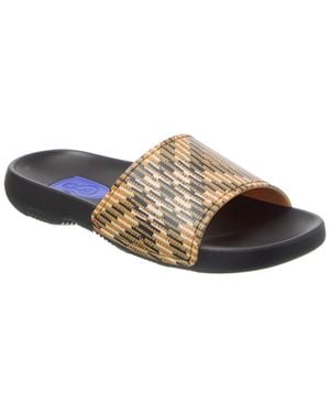 Burberry Check Dive Slide - Natural