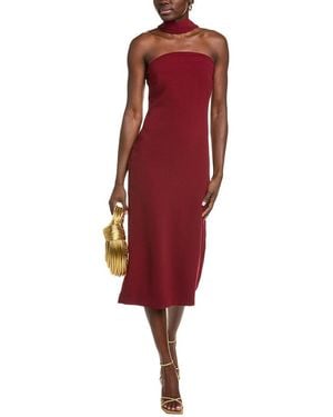 Endless Rose Choker Tie Midi Dress - Red