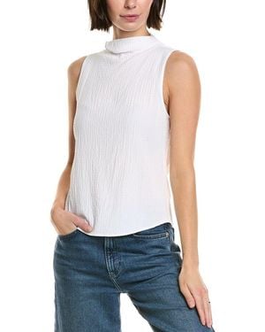 Bella Dahl Mock Neck Top - White