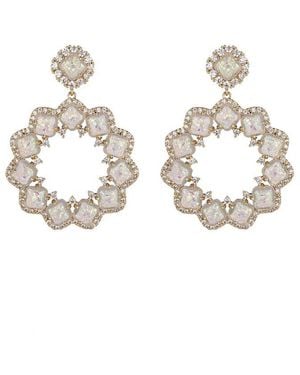 Eye Candy LA Cz Sophie Starburst Earrings - Metallic