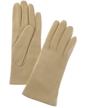 Portolano Cashmere-Lined Leather Gloves - Natural