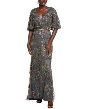 Issue New York Sequin & Bead Embellished Gown - Multicolour